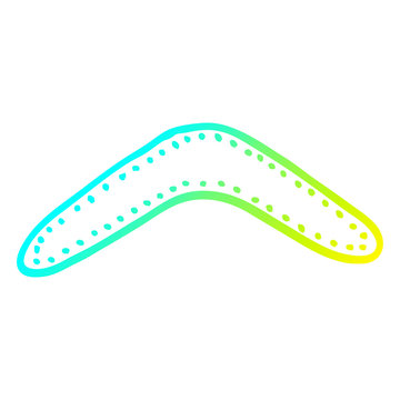 recommend clip art: cold gradient line drawing cartoon boomerang