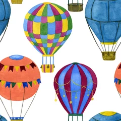 Papier peint adhésif Animaux avec ballon Illustration transparente de ballons à air.