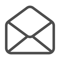 Mail and e-mail icon isolated. Envelope symbol e-mail. Email message sign. Flat design. Vector Illustration, eps 10