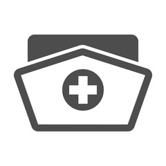 Nurse Cap Icon. Simple icon, blue colored icon illustration. - Vector, eps 10