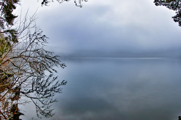 Pavin lake, Auvergne, France.