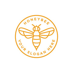 Bee logo design concept.