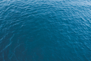 Beach top view with pattern wave. Stock photo image of blue color deep ocean water, sea surface. Soft blue ocean wave, turquoise waves, clear water surface. Nature surface background texture design