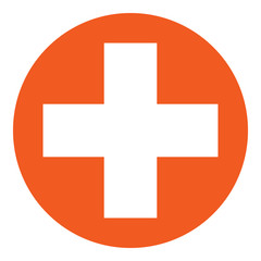 Obraz premium Cross red hospital medical vector sign symbol. For mobile user interface, eps 10