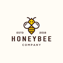 Bee logo design concept.