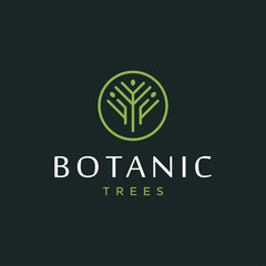 Tree logo design concept.