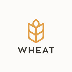 Wheat logo design concept.