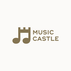 Music logo design concept.