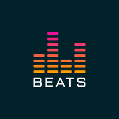 Music logo design concept.