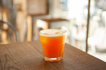 Orange juice healthy breakfast morning