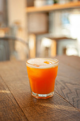 Orange juice healthy breakfast morning