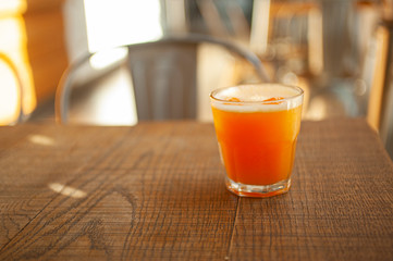 Orange juice healthy breakfast morning
