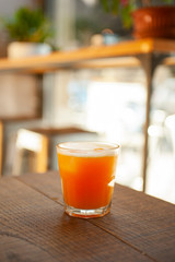 Orange juice healthy breakfast morning