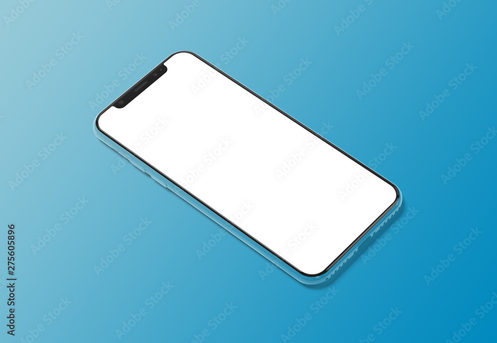 Aufkleber modern smartphone mockup on gradient background 3d rendering