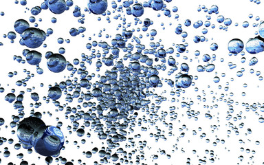 The drop which is sprayed , and it was made in 3D Render.