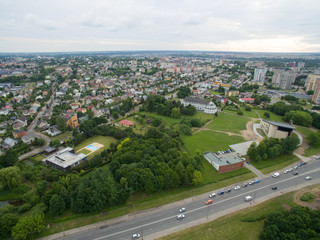 Aerial view of Kaunas Eiguliai district in Lithuania