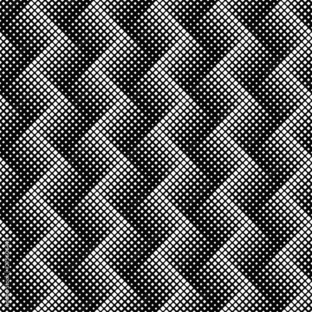 Poster seamless abstract rounded square pattern background design - monochrome vector illustration