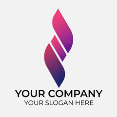 colorful vector logo design and identity for company on white background