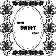 Vector illustration invitation card with decorative flower frame