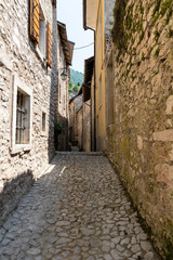 Fototapeta na wymiar The village of Casso / Cellina valley