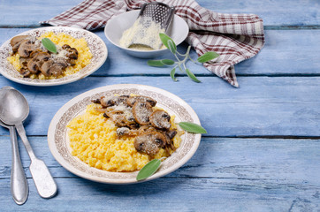 Boiled corn porridge