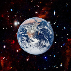 Earth from space with a dramatic view. The elements of this image furnished by NASA.