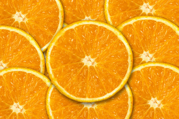background of half cut orange on orange background