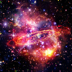 Space Background with Colorful Galaxy Cloud Nebula. The elements of this image furnished by NASA.