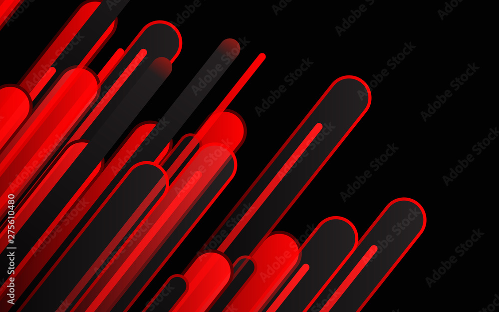 Poster abstract red and black vector background a combination straight line shape. modern and trendy solid 