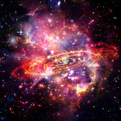 Space Background with Colorful Galaxy Cloud Nebula. The elements of this image furnished by NASA.