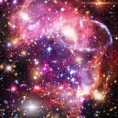 Galaxy, nebula and gas. The elements of this image furnished by NASA.