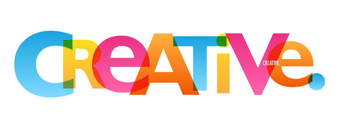 CREATIVE. colorful vector typography banner