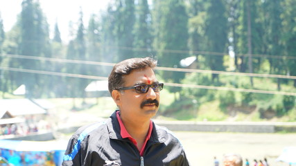 tourist in the village