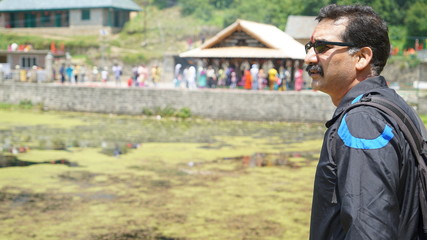 tourist in city vilage