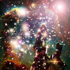 Cosmic galaxy background. Stars and cosmic gas.The elements of this image furnished by NASA.