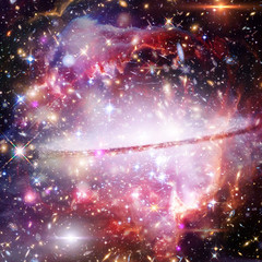 Galaxy, nebula and gas. The elements of this image furnished by NASA.