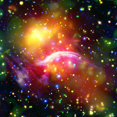 Star field in space a nebulae and a gas congestion. The elements of this image furnished by NASA.
