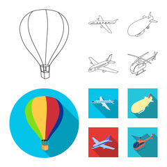 Vector design of transport and object logo. Collection of transport and gliding stock vector illustration.