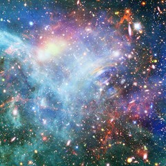 Beautiful galaxy. Nebulae and stars. The elements of this image