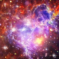 Remarkable galaxy. Stars, nebula, space gas. The elements of thi