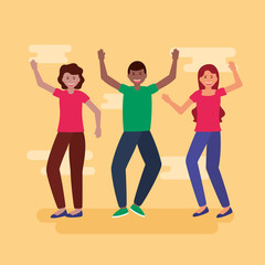 Fototapeta premium happy young people