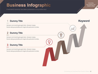 Flat business presentation brochure vector slide template with awesome layout vector color diagrams