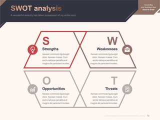 Flat business presentation brochure vector slide template with awesome layout vector color diagrams