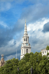 bell tower of Church of Saint Martin in the Fields in London