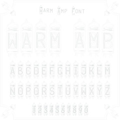 amp font vintage retro lines 1900 20 century black monogram