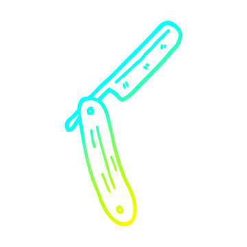 recommend clip art: cold gradient line drawing cartoon old style razor