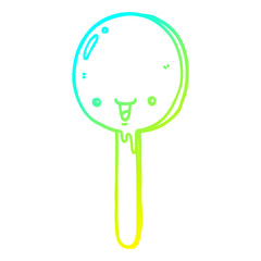 cold gradient line drawing cartoon candy lollipop