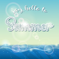 Say hello to summer. Background for your design.