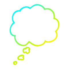 cold gradient line drawing cartoon expression bubble