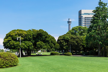 (神奈川県ｰ風景)山下公園から望む風景１